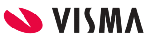 Visma logo in black and red on a white background.